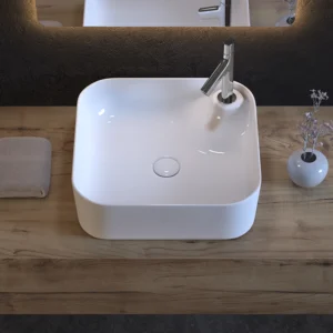 کاسه روکار مربعی کورین از برند سنگسان