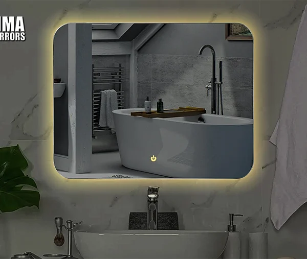 آینه مستطیل (tv) بک لایت تیما مدل 207 در دو سایز 65 و 80