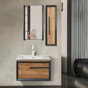 روشویی کابینتی لاون مدل مجیک با روکش چوب