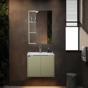 فولست روشویی لاکچری رنگ زیتونی با سنگ کورین تی تی ویت