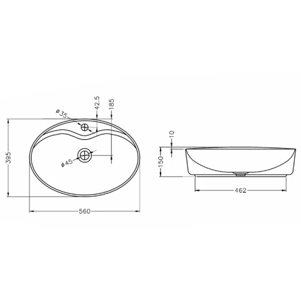 کاسه روشویی روکابینتی آلتین