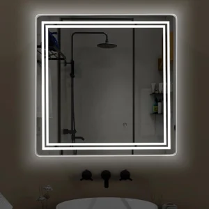 آینه دستشویی نوردار با امکان هوشمندسازی