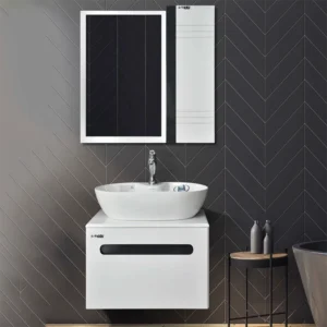 روشویی دیواری مدل الپاین طوسی تیره همراه باکس