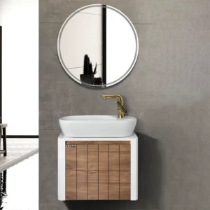 روشویی دیواری مدل کلین درب چوب