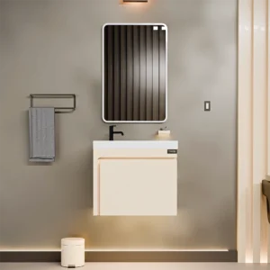 فولست روشویی کابینتی همراه با آینه قابدار