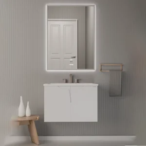 فولست روشویی کابینتی همراه با کاسه فلت مستطیلی