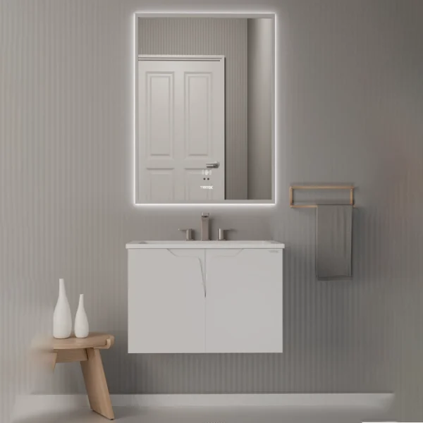 فولست روشویی کابینتی همراه با کاسه فلت مستطیلی