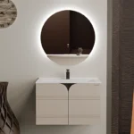 روشویی کابینتی لاکچری با آینه بک لایت لمسی