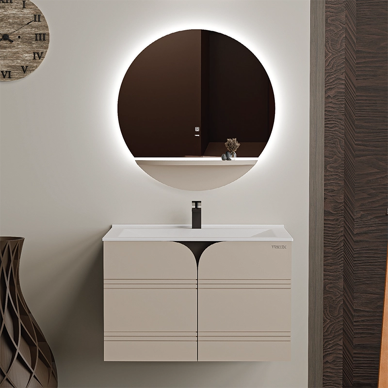 روشویی کابینتی لاکچری با آینه بک لایت لمسی