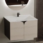 روشویی کابینتی لاکچری با آینه بک لایت لمسی