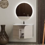 روشویی کابینتی لاکچری با آینه بک لایت لمسی