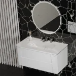 فولست روشویی به همراه آینه سندبلاست شده