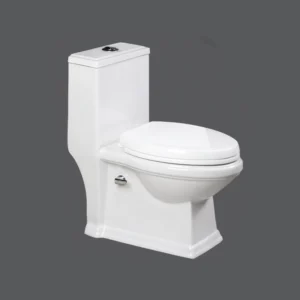 توالت فرنگی یک تکه با درب دوبل آرام بند