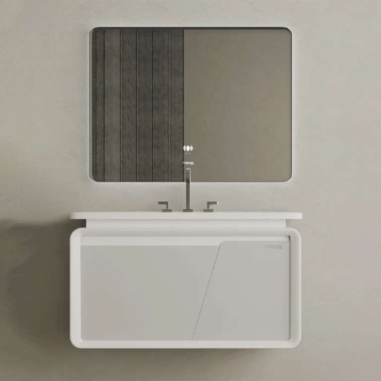 فولست روشویی همراه با آینه بک لایت لمسی