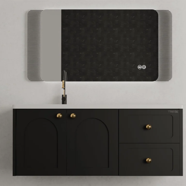 فولست روشویی دیواری با آینه بک لایت