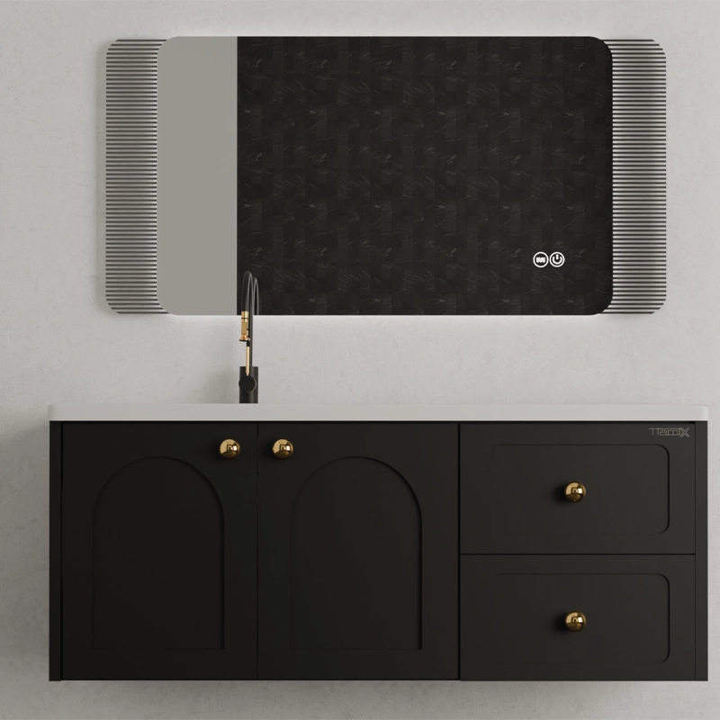 فولست روشویی دیواری با آینه بک لایت