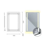 آینه تیپ ۴ همراه با نور لمسی، LED کم‌مصرف و آرایش حرفه‌ای