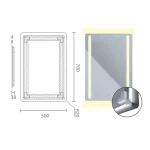 آینه تیپ ۴ کی دبلیو سی همراه با نور لمسی، LED کم‌مصرف و آرایش حرفه‌ای