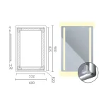 آینه دستشویی بک‌ لایت آوا تیپ ۷ با کیفیت فوق العاده