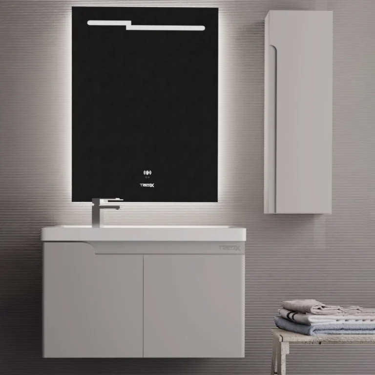 فولست روشویی کابینتی به همراه آینه مستطیل