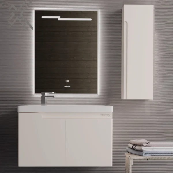 فولست روشویی کابینتی به همراه آینه مستطیل