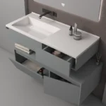 فولست روشویی کابینتی لاکچری با کاسه صاف