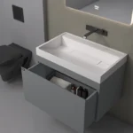 روشویی دیواری pvc همراه با سنگ کورین