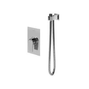 شیر توکار توالت رومر پلاس از برند شودر با بدنه برنجی و طراحی مدرن