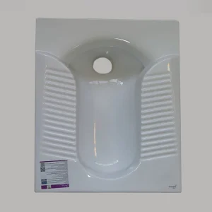 کاسه توالت تیتان مدیکال گاتریا از جنس سرامیک با طراحی استاندارد و سطح براق سفید