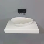 سنگ روشویی گاتریا مدل BOAT با طراحی قایقی شکل، مناسب سرویس بهداشتی مدرن و لاکچری