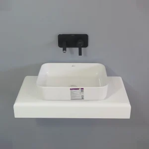 کاسه روشویی مستطیلی GSF گاتریا با طراحی ساده و مقاوم