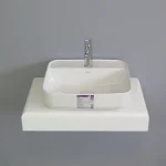 کاسه روشویی مستطیلی GSF گاتریا با طراحی ساده و مقاوم