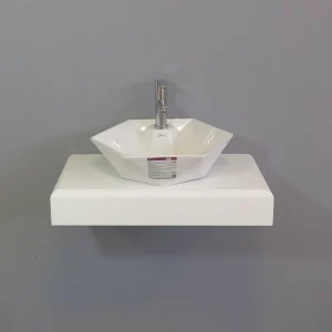 کاسه روشویی رو صفحه‌ای میترا ساخته شده از سرامیک باکیفیت و لعاب براق