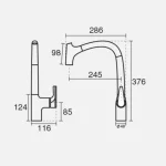 شیر سینک ظرفشویی کرو با نور LED