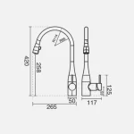 شیر آشپزخانه شاوری ایو با چراغ LED از برند kwc