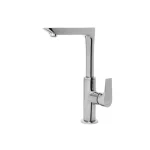 شیر ظرفشویی شاوری KWC مدل ورونا با بدنه برنجی، علمک چرخان ۳۶۰ درجه و شیلنگ کشویی بادوام