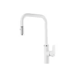 شیر ظرفشویی شاوری KWC مدل ورونا با بدنه برنجی، علمک چرخان ۳۶۰ درجه و شیلنگ کشویی بادوام