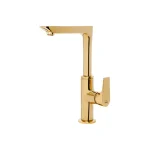 شیر ظرفشویی شاوری KWC مدل ورونا با بدنه برنجی، علمک چرخان ۳۶۰ درجه و شیلنگ کشویی بادوام