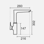 شیر ظرفشویی شاوری KWC مدل ورونا با بدنه برنجی، علمک چرخان ۳۶۰ درجه و شیلنگ کشویی بادوام