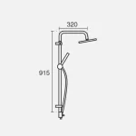 علم دوش مدرن اوراکل ۲ دارای سردوش ثابت و دستی همراه با جک نگهدارنده متحرک
