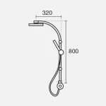 علم دوش کی‌دی‌دبلیو مدل اوتانا با طراحی مدرن و سری دوش ضد رسوب