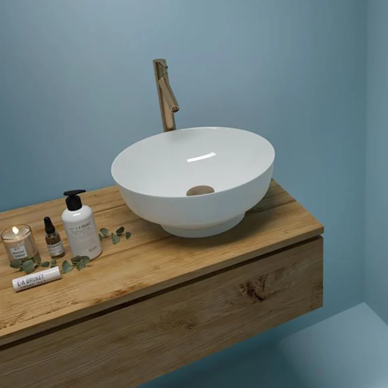 کاسه روشویی سرامیکی سفید با طراحی مدرن