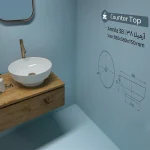 کاسه روشویی سرامیکی سفید با طراحی مدرن