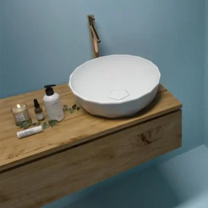 کاسه روشویی گلکسی سینا چینی سفید براق