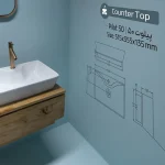 کاسه روشویی مستطیلی پیلوت سینا چینی