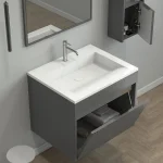 فولست روشویی دیواری به همراه آینه قابدار pvc