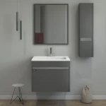 فولست روشویی دیواری به همراه آینه قابدار pvc