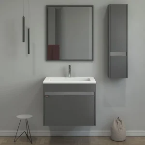 فولست روشویی دیواری به همراه آینه قابدار pvc