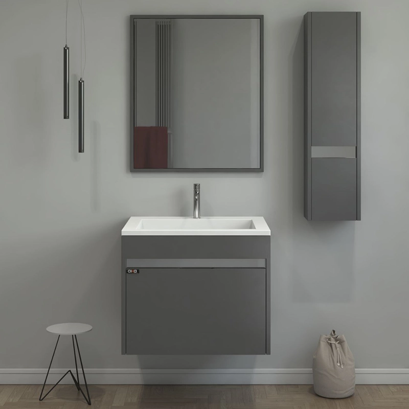 فولست روشویی دیواری به همراه آینه قابدار pvc