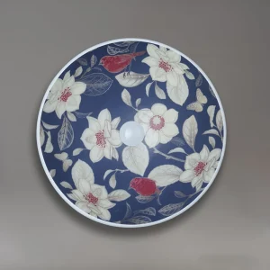 سنگ روشویی مارمونایت GB1137 گرانیسی با طراحی هنری و رنگ سرمه‌ای زیبا